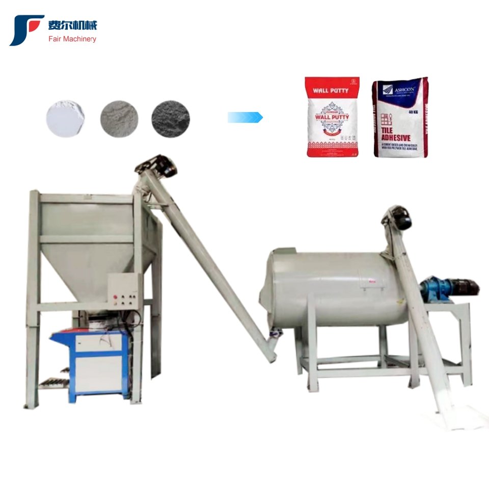 Customized New Type of Advanced Dry Mortar Mixer Wall Putty Equipment Ceramic Tile Adhesive Dry-mixed Mortar Machinery